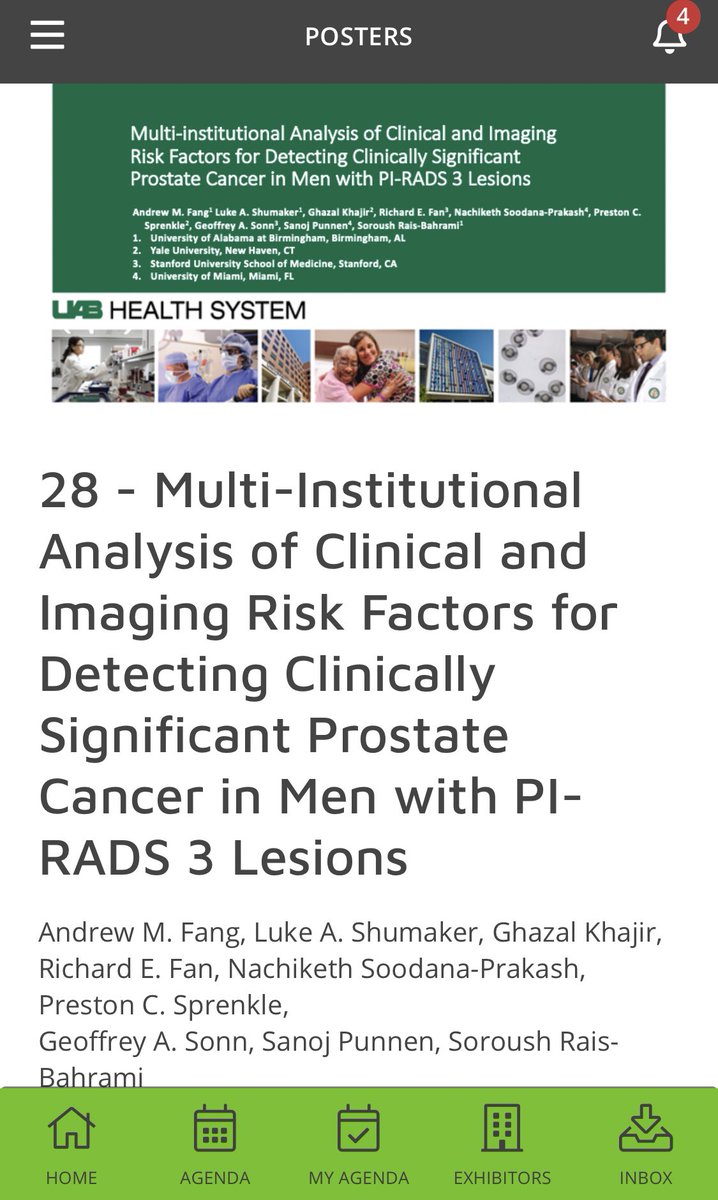Multi-Institutional collaborative from <a href="/UABUrology/">UAB Urology</a> <a href="/Yale_Urology/">Yale Urology</a> @miami_urology <a href="/StanfordUrology/">Stanford Urology</a> on PI-RADS 3 lesions detection of #prostatecancer led by <a href="/UABUroResidents/">UAB Urology</a> <a href="/afang5604/">Andrew Fang</a> and <a href="/LukeAR_Shumaker/">Luke Shumaker</a> presented at #FOCAL2020