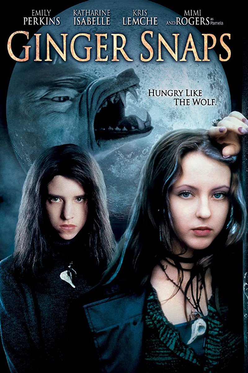 Next up is Ginger Snaps. One of my all time favorites, a coming of age horror film following two sisters after one has been bitten by a werewolf.