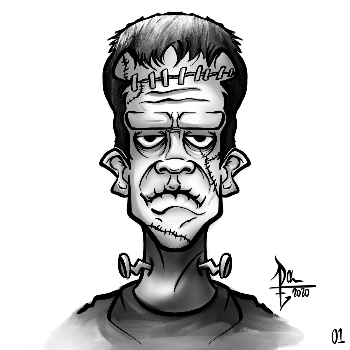 Frankenstein Día 1 #inktober2020