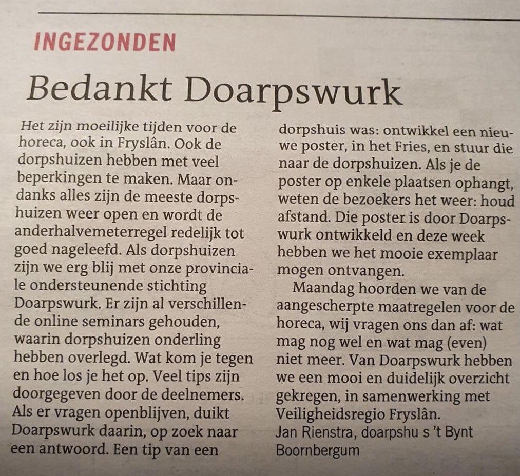 hemelum's tweet photo. Hier sluit dorpshuis De Begine uit #Hemelum zich bij aan! 

@Doarpswurk @DorpsbHemelum @VRFryslan https://t.co/DWmZ3h6yIY