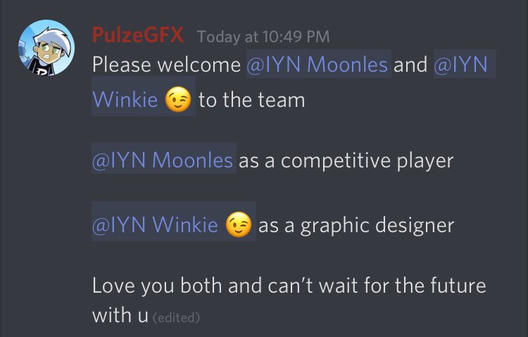 TeamIYN's tweet photo. Welcome @moonlesonLan and @SaxonWinkie to the team we are so glad to have u with us❤️🐐 https://t.co/6uZ7OLE94u