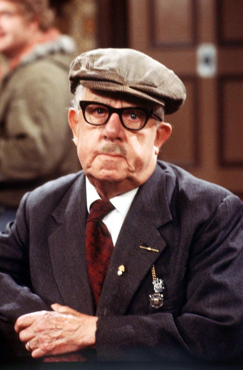23.Albert Tatlock. Remembered for his bluntness and grumpiness,there was more to the Street’s old soldier. He began as quite a cheery figure. And he could be very moving at times- Val’s death,during Ken and Deirdre’s near split and when recalling “the first lot (War)”  #MyCorrie60