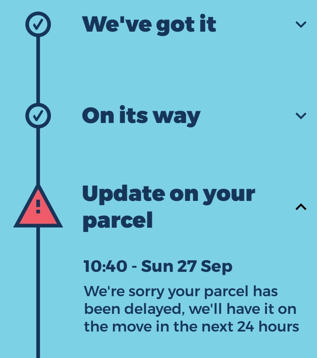 Ketts209's tweet photo. @Hermesparcels Obviously your definition of 24 hrs is different to the rest of the world !! https://t.co/SoznCCuVRt