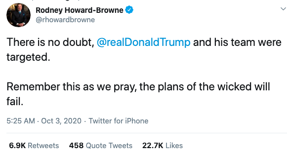 {mini-thread} Here's an example of Russians amplifying a new conspiracy theory. This guy thinks R's were targeted by D's to give them  #COVIDー19 on purpose. Here's what Russian accts do to enhance traction. The initial tweet is by an American who really believes his crazy theory.