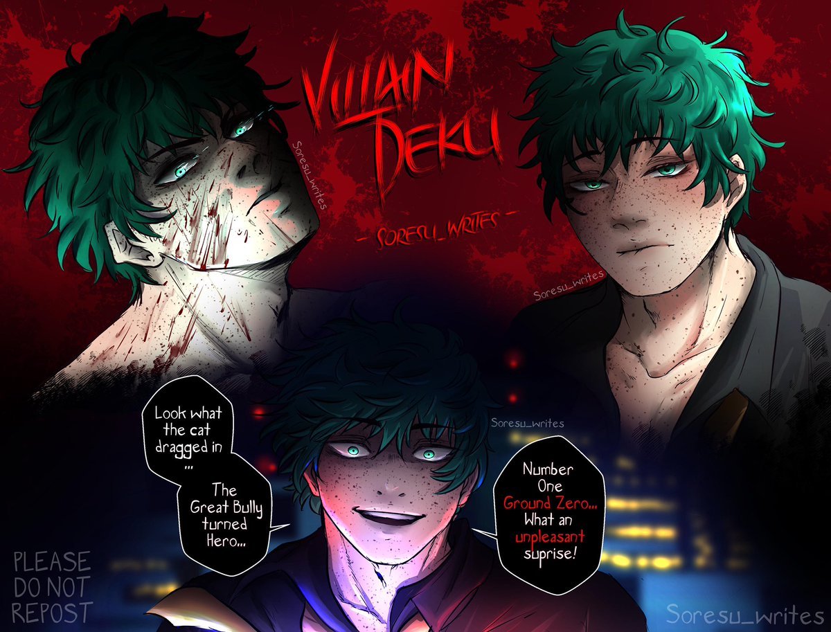 Here’s my Villain Deku sketches turned fancy! while making this I came up w...