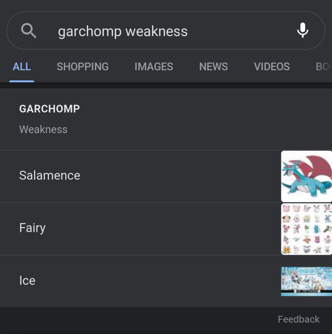 this thread brought to you by: google thinks salamence is a type. thanks, google. 