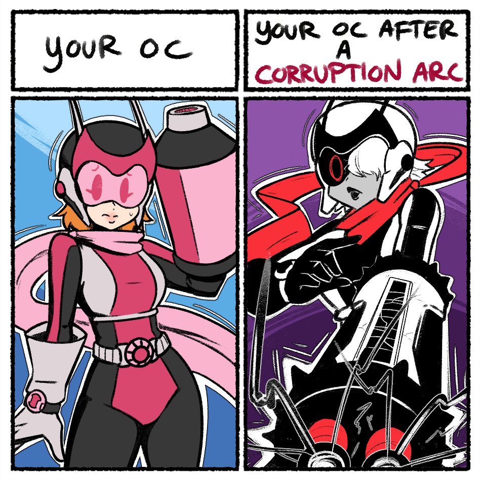 Oh yeah, while I'm posting Buster I may as well post this #OCArcMeme I nearly forgot to post last month. I meant to revisit it with the other half of the prompt but I think I should just post it already lol. (Monochrome Buster is currently not canon but relevant!) 