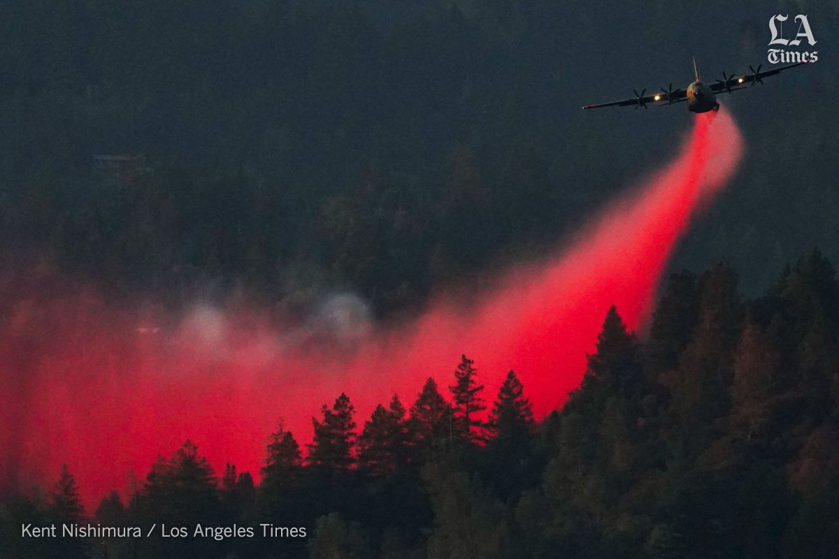 Some of the firefighting operations going on along Hwy 29, during the  #GlassFire.