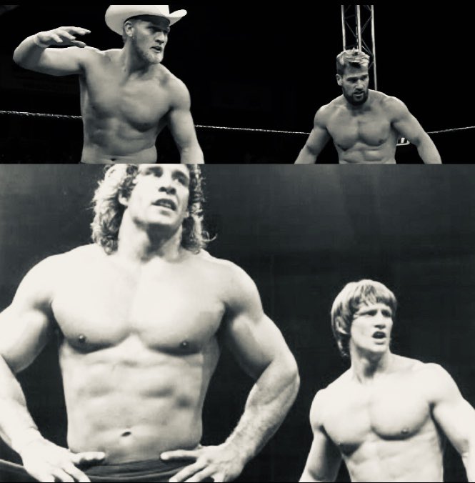 Used to look at this photo as it hung in our house growing up dreaming that’d be us someday. ⁦<a href="/RossVonErich/">Ross Von Erich</a>⁩  ⁦<a href="/KevinVonErich/">Kevin Von Erich</a>⁩ #destiny