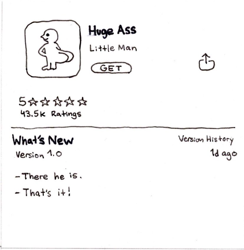 TIREHAUS's tweet photo. APPTOBER prompt 3: “Perfect Idea”
That’s it👏 Mic drop moment, anyone?😳: “Huge Ass”! #apptober #apptober2020 https://t.co/JJXgHTOdcs