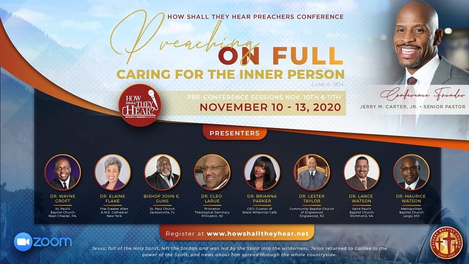 BREAKING NEWS
Registration for the "Preaching On Full" Virtual 2020 How Shall They Hear Preaching Conference is officially OPEN! 
howshalltheyhear.net
Share, like, tag a fellow preacher &amp; make plans to join us! #preaching #pastors #seminarians #ministers
