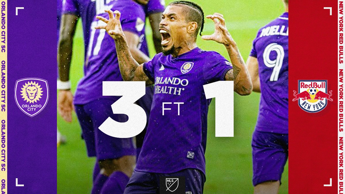 MLS's tweet photo. FT: @OrlandoCitySC make it 9️⃣ straight unbeaten! #ORLvRBNY https://t.co/2PZ4sJOgTj