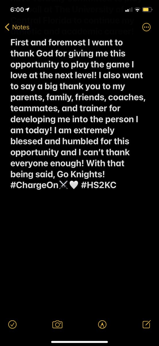 _aubreyevans's tweet photo. Excited and humbled to become a Knight⚔️🤍 #ChargeOn #HS2KC @CoachBallMalone @CoachTiffJordan @KendraKirkhoff https://t.co/E6J7ddAqm6