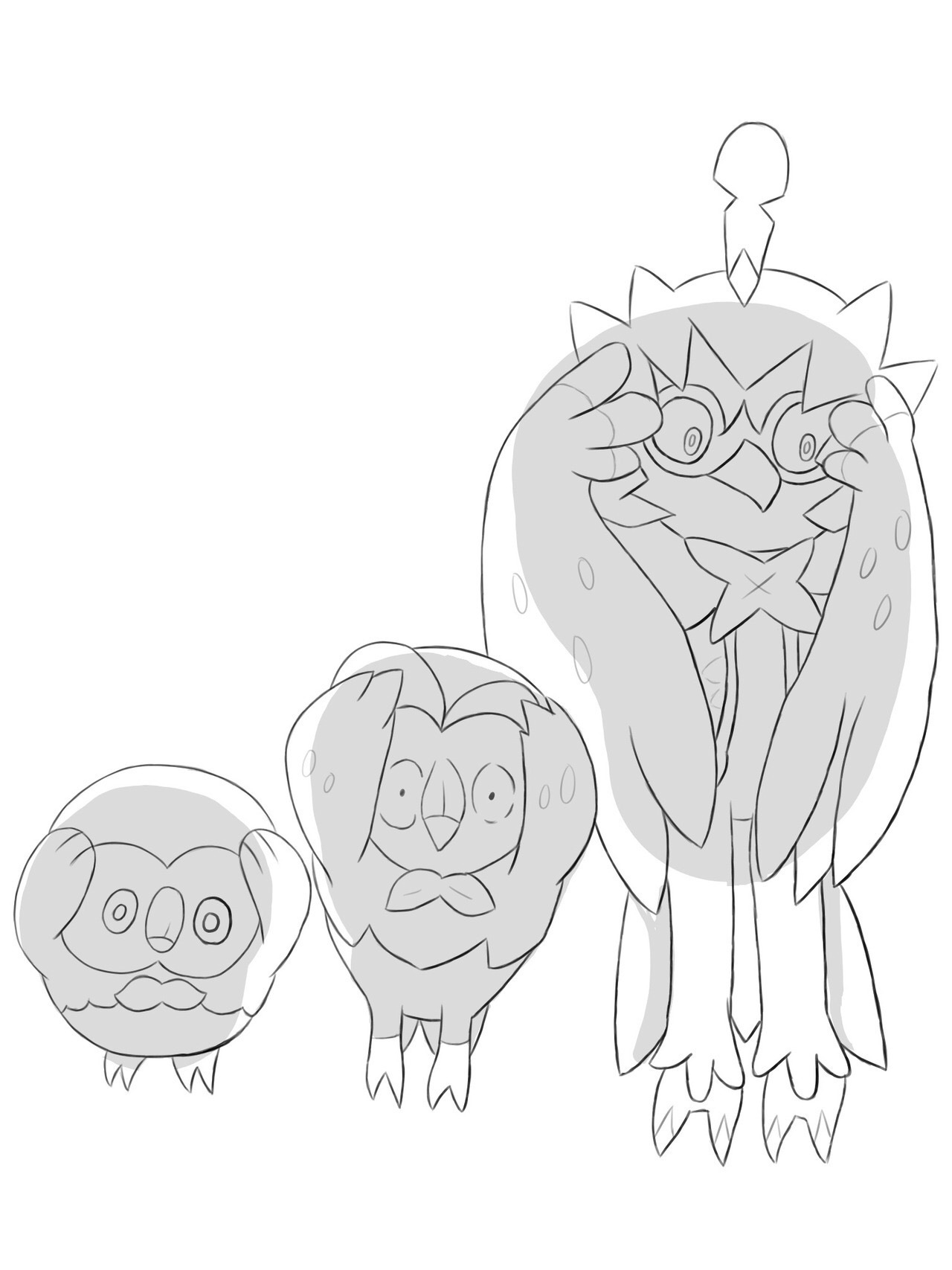𝐸𝓁𝓈𝒶 I Found An Old Drawing I Did About A Year Ago I Believe And I M Crying Xd This Looks Terrible 3 Rowlet Dartrix Decidueye モクロー フクスロー ジュナイパー T Co Sfy1umx1pk