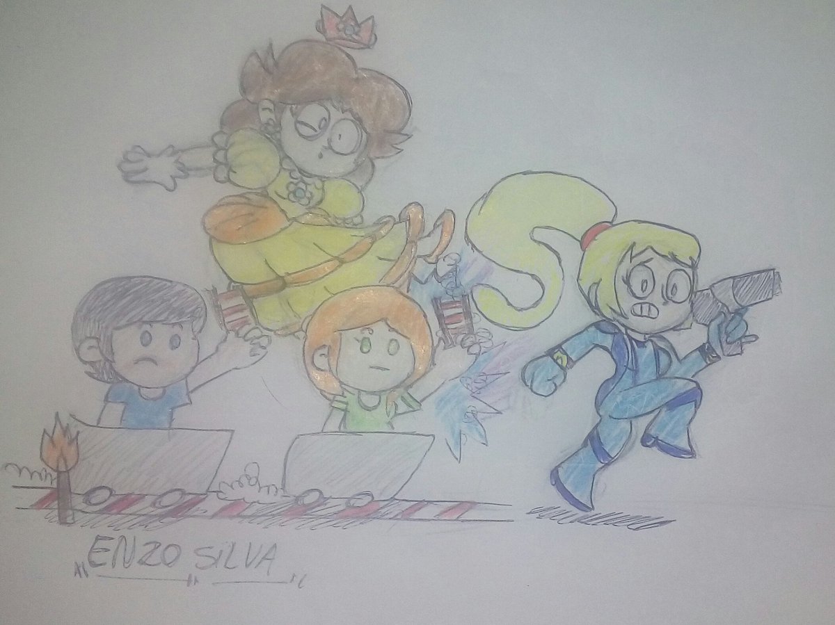 En20Silva's tweet photo. Steve &amp; Alex Vs. Princess Daisy &amp; Zero Suit Samus

#SuperSmashBrosUltimate 
#Minecraft #minecraftsmash #myart #fanart https://t.co/RtutHRu4AJ