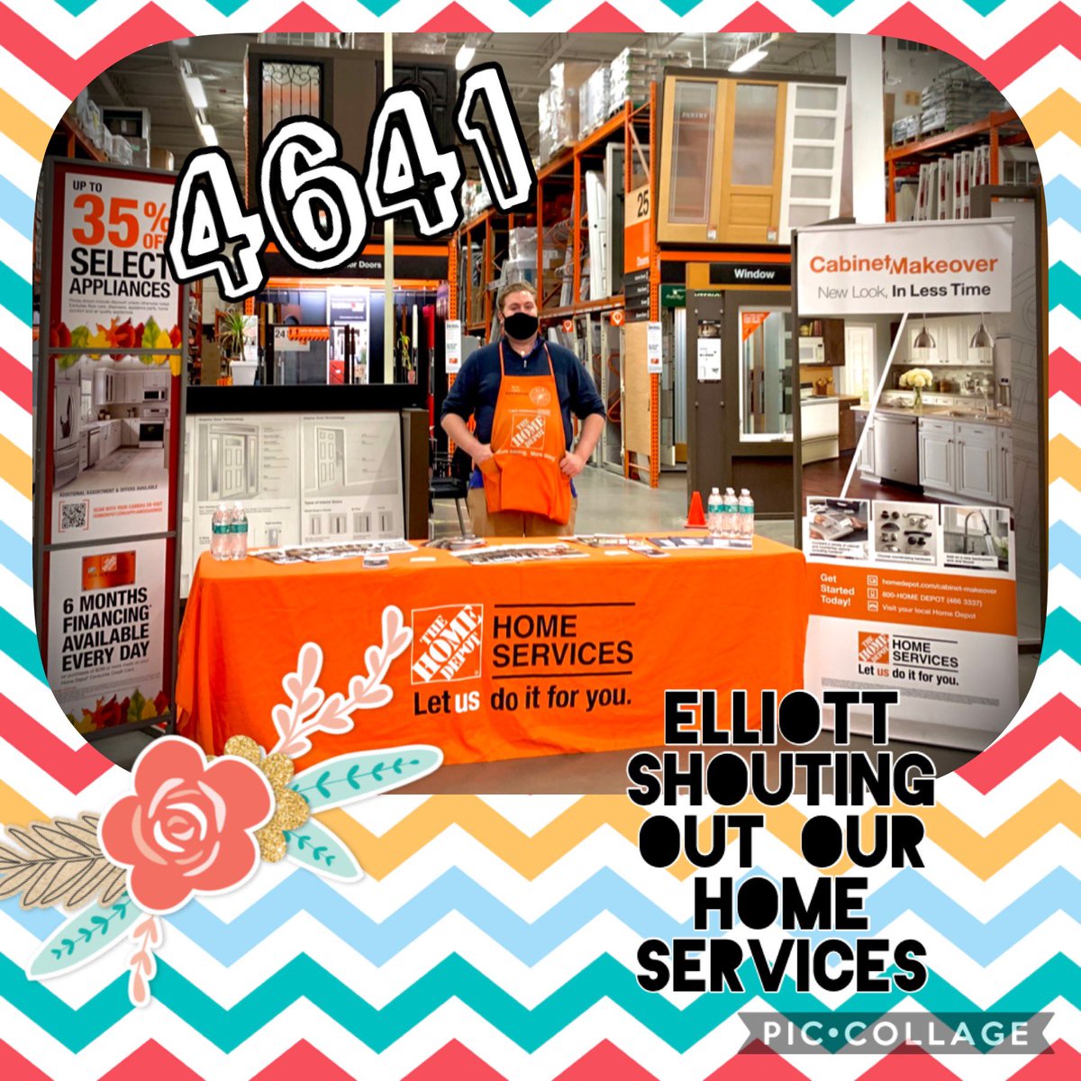 Elliot holding down our Home service table!!#HomeDepotstrong #D278orangeproud @CollazoH @PaulDeveno @JDorseyTHD @AnyaeBell @poolesville_97 @jjbass4641 @compaq2611 @THDBeniDervishi @ChrisTHD4641 @cunderwood605 @Behiredin_Seyd