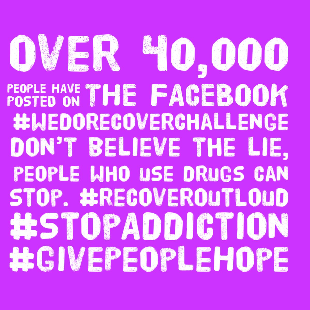 #WeDoRecoverChallenge #StopAddiction #Addiction