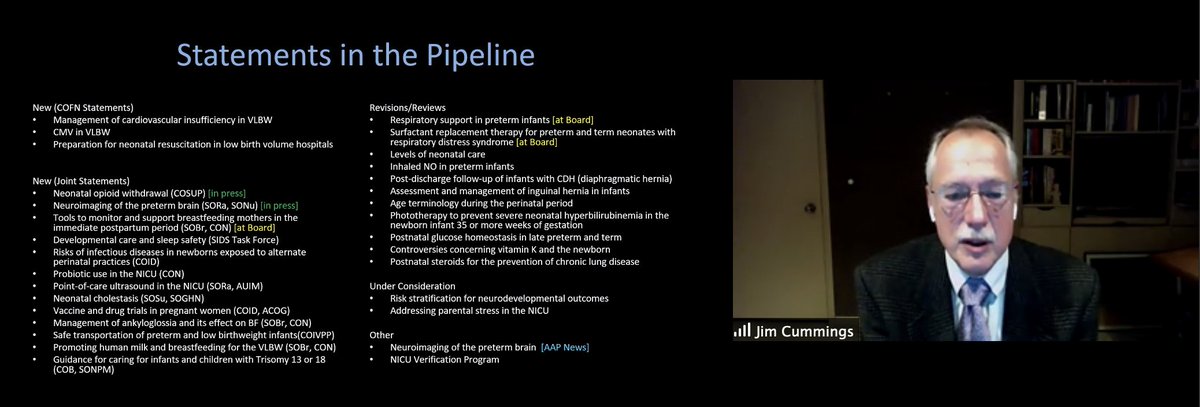 Clara Song (@songmd) on Twitter photo #SONPM2020 Dr. James Cummings, Chair of <a href="/AAPneonatal/">AAP Neonatal</a> Committee of Fetus & Newborn, gives #aapCOFN update
#AAP2020 #SONPM2020 Dr. James Cummings, Chair of <a href="/AAPneonatal/">AAP Neonatal</a> Committee of Fetus & Newborn, gives #aapCOFN update
#AAP2020