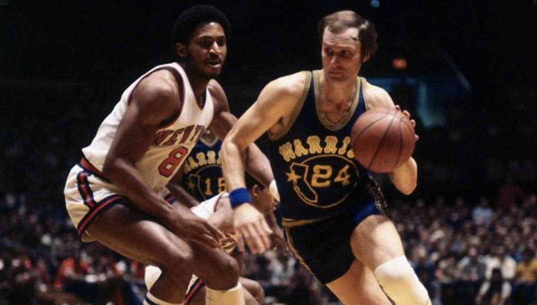1) Rick Barry, who spent time in both the NBA & ABA, retired in 1980 as one of the most prolific scorers in basketball history.Resume- 12x All-Star- Over 25,000 Points- 9x All-NBA/ABA 1st TeamThe most interesting part?He's remembered for something much more unique.