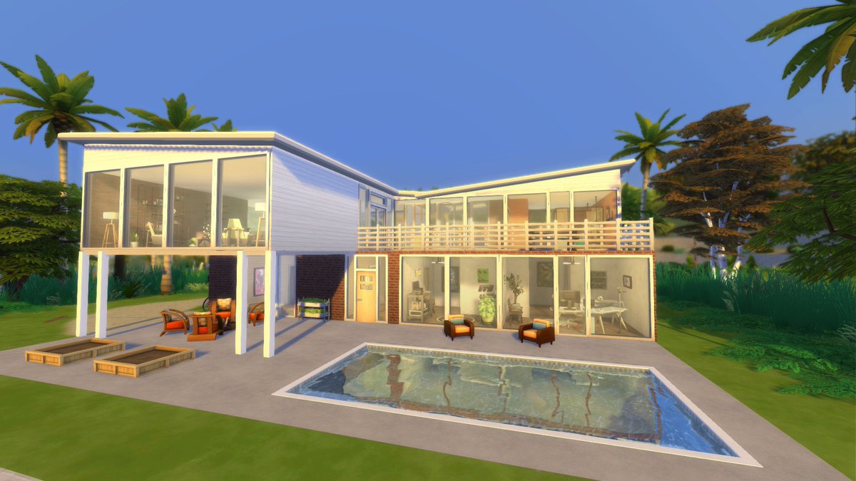 sulsulsera's tweet photo. California Dreamin’ 🌴

4 Beds 
4 Baths 

California style home with warm furnishings, movie memorabilia and cinematic views of Del Sol Valley. Home of a film composer and an ex-starlet turned stylist or any sims you choose. 

#sims4
#ShowUsYourBuilds https://t.co/GtbtlVQgpo