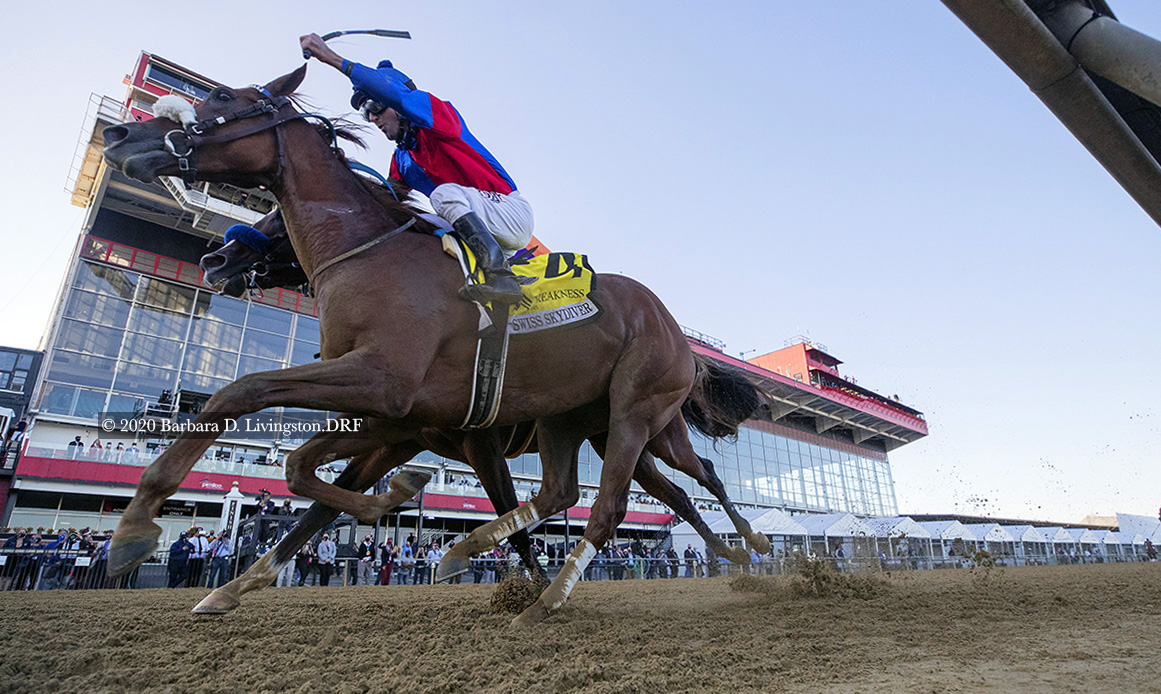 DRFLivingston's tweet photo. Wowwwww, what a @PreaknessStakes !!!

SWISS SKYDIVER, with Robby Albarado aboard, gamely outran AUTHENTIC to win today's @PreaknessStakes . The winner, owned by Peter Callahan, is trained by @KennyMcPeek .

Congratulations to her connections - and to everyone who played her! https://t.co/CA9f11LWUy