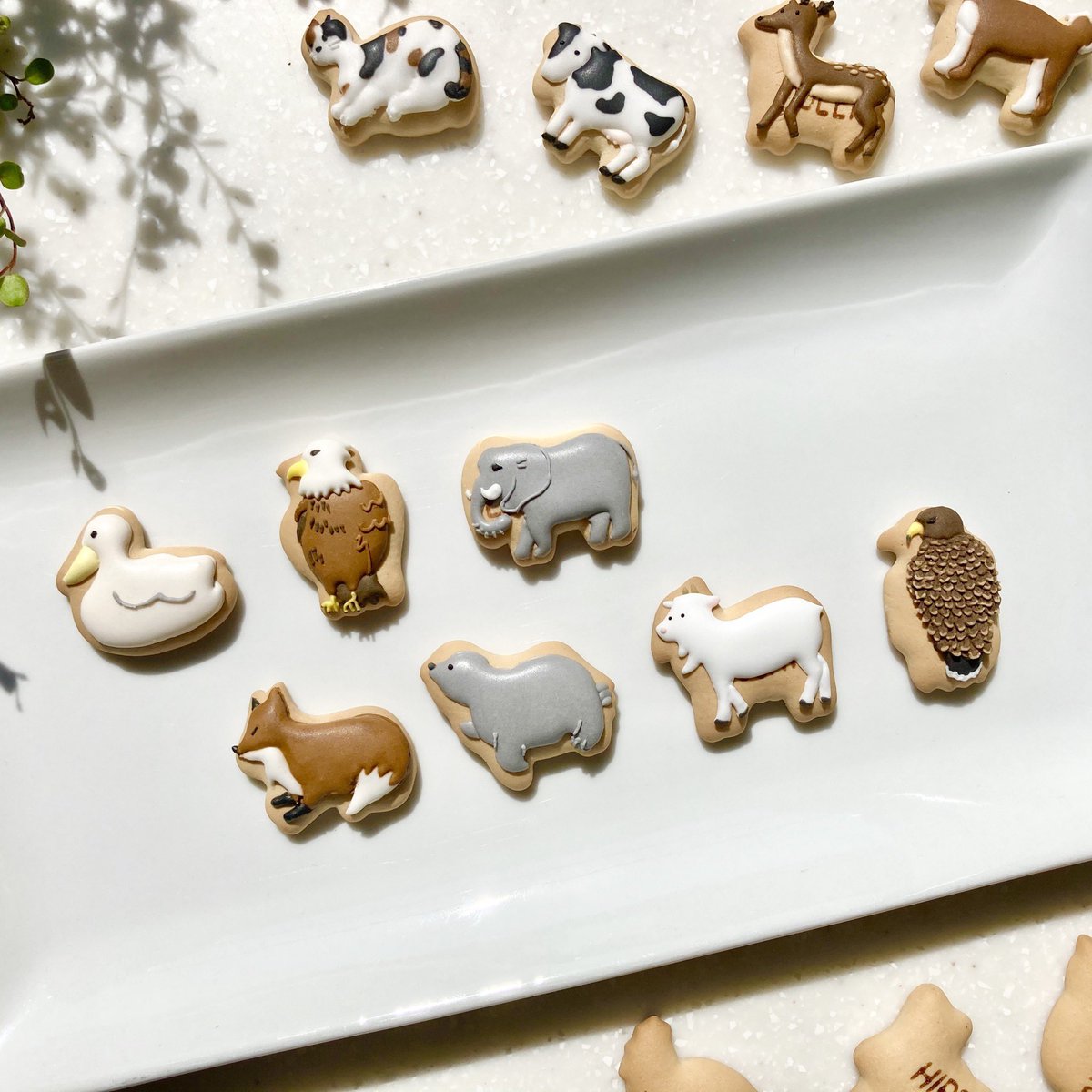 鈴川すぷ ギンビスさんの大人気ビスケットをアイシングクッキーに 毎日一匹ずつ公開して2週間が経ちました あと33匹 たべっ子どうぶつ 動物四十七士 アイシングクッキー