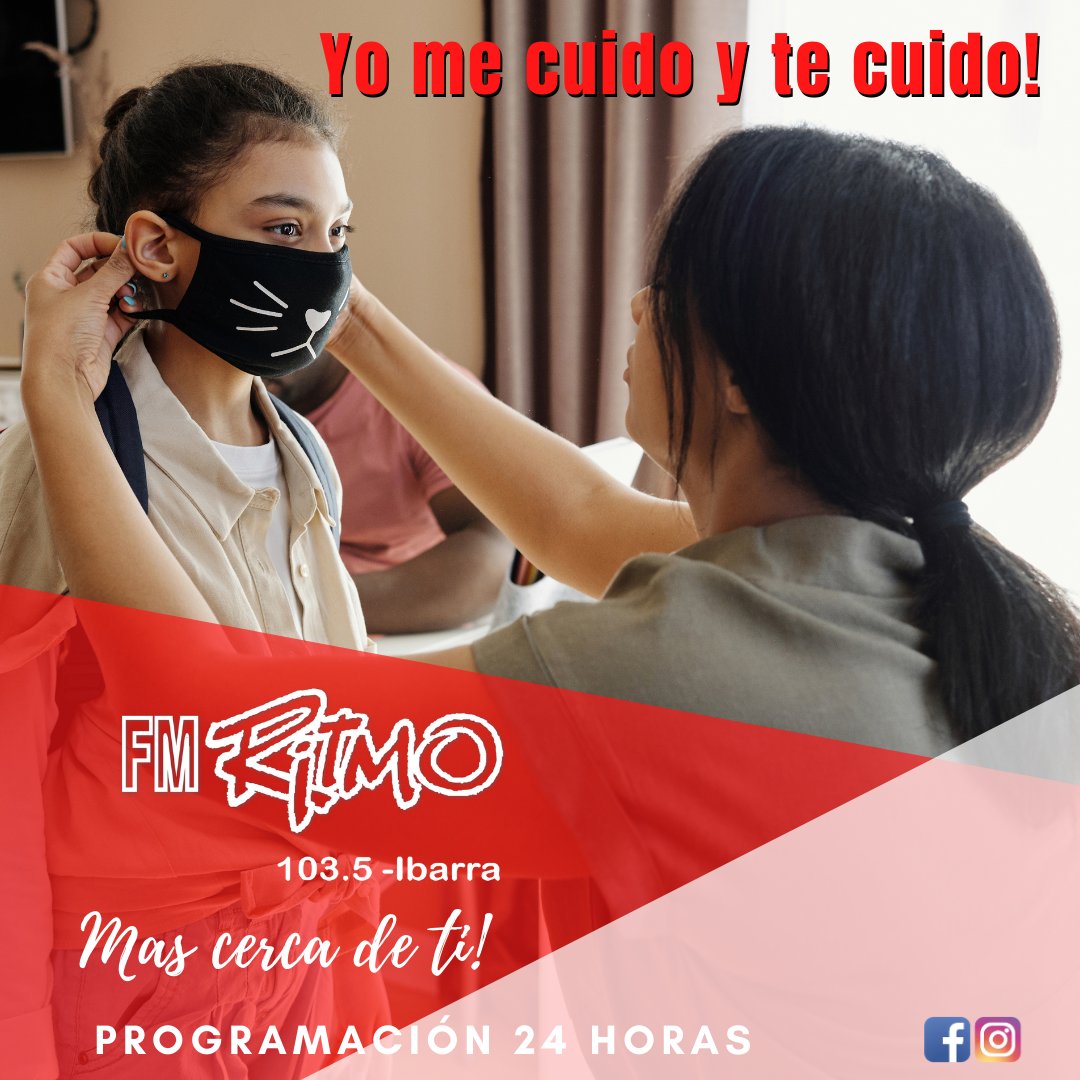 fmritmo's tweet photo. #yomecuido y te cuido
Siempre debemos usar mascarilla.
Como todo elemento de seguridad, este funciona si nos ponemos correctamiente.
Comparte este post, etiqueta a quien mas quieres.
Detener la propagación del COVID-19 es tarea de todos!
#fmritmo #covidecuador #laradiodeibarra https://t.co/h6eXCCRMYF