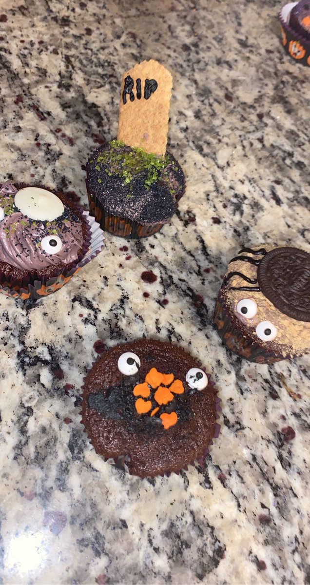 sprevention212's tweet photo. Me and this lil cutie decorated some spooky cupcakes for his birthday tmr🥰@MrsStockard missing being in the room https://t.co/rZL0N39EqZ
