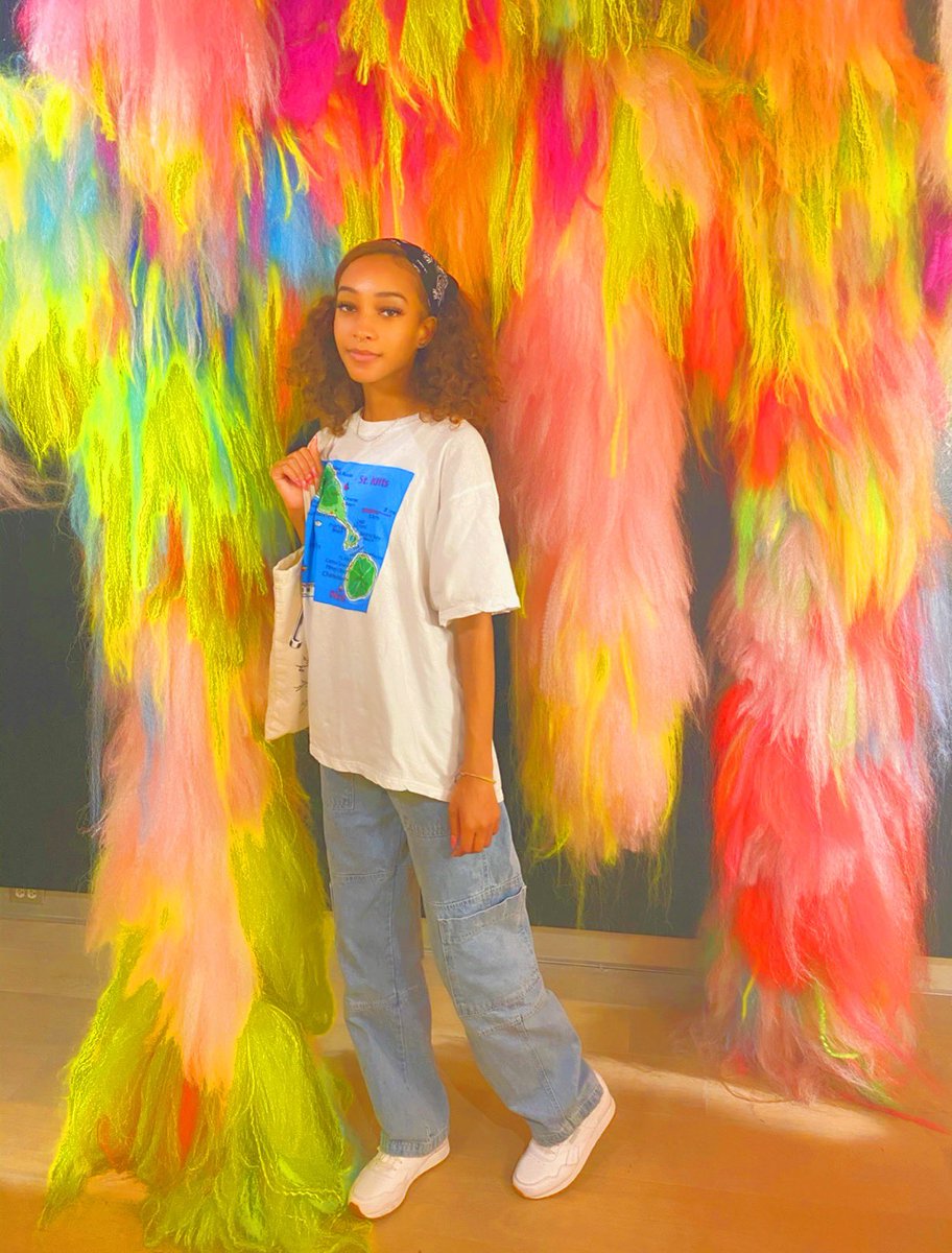 trinamaste's tweet photo. So this self portrait i made 6 months back matched perfectly to this installation at a museum. https://t.co/k9qSM6T8p8