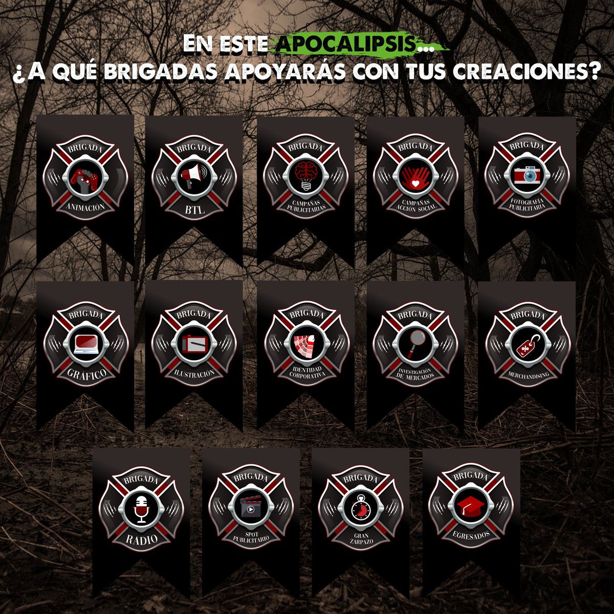GarraCreativa's tweet photo. La guerra contra el virus de las malas ideas te ha dado una oportunidad para que te unas a la Brigada de Supervivencia Garra y así salves tus creaciones. 
¿Vas a perder la última oportunidad para salvar tu creatividad? Por supuesto que no. Así que
¡Demuestra que tienes la garra! https://t.co/1MUwJYwf9B