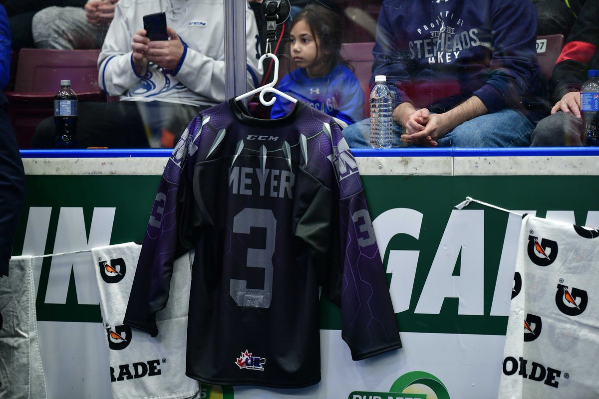 OHLSteelheads's tweet photo. Our thoughts and prayers are with the Meyer family, @CaledonMinorHoc and all those who were fortunate enough to call Reese a friend. You will be missed  #RM3 https://t.co/7lxPxJr8Du