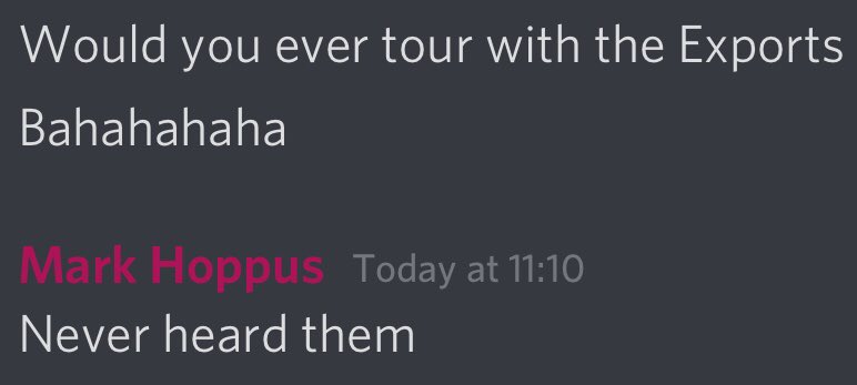 TheExportsBand's tweet photo. Thanks mark very cool https://t.co/gv6gXMo4vF