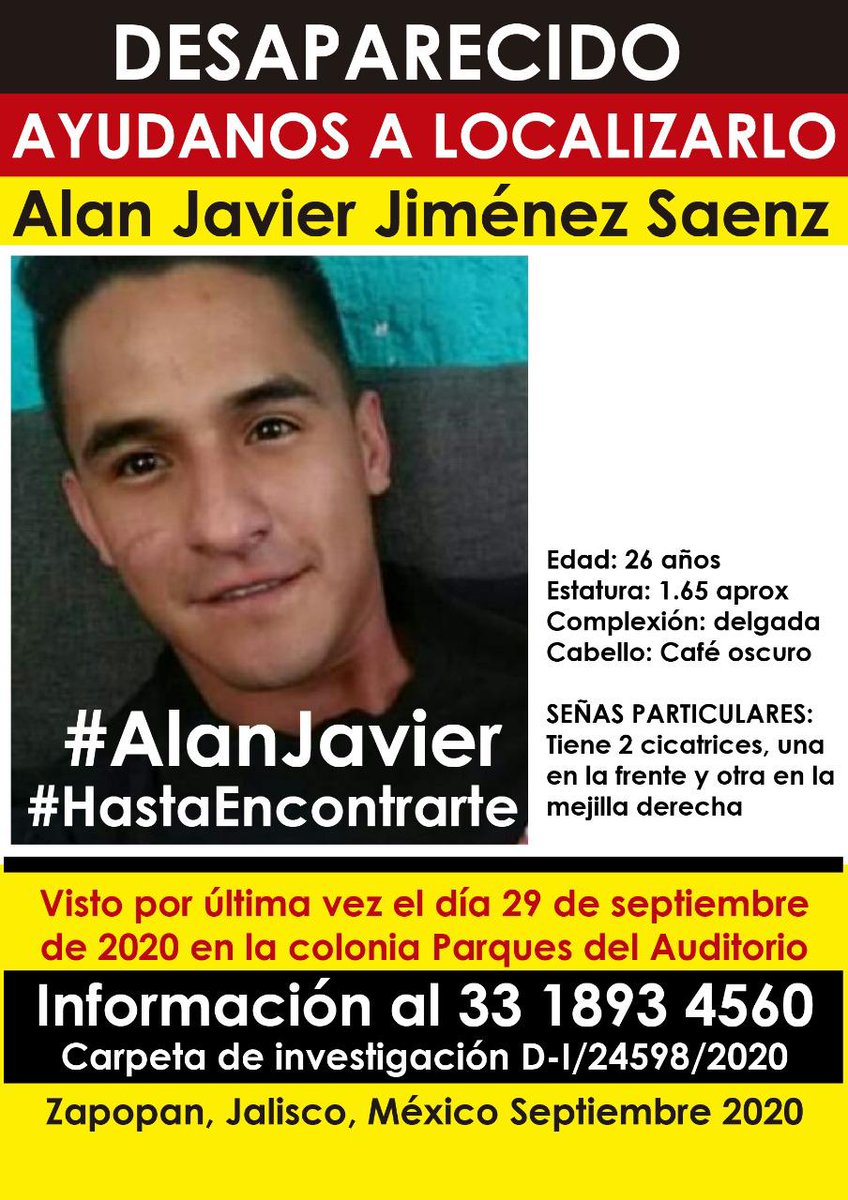 Victor Magaña (@semaforoenambar) on Twitter photo Hagan paro y compartan.
@botdesaparecidos <a href="/alamedajal/">alejandra ocampo</a> <a href="/PorAmorAEllxs/">PorAmorAEllxs</a> <a href="/FundejD/">FUNDEJ Familias Unidas Por Nuestros Desaparecidos</a> Hagan paro y compartan.
@botdesaparecidos <a href="/alamedajal/">alejandra ocampo</a> <a href="/PorAmorAEllxs/">PorAmorAEllxs</a> <a href="/FundejD/">FUNDEJ Familias Unidas Por Nuestros Desaparecidos</a>