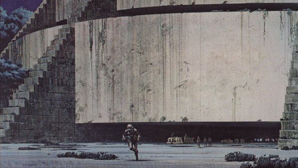 ClassicStarWars's tweet photo. Ralph McQuarrie Yavin base art #classic #starwars #anewhope #ralphmcquarrie #yavin #yavinbase https://t.co/9j5EwkLZLU