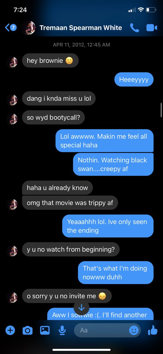 Nah I found some old convos circa 2012 and I’m CRINGING . Acting fast but didn’t even get together until yearsssss later I can’t sksjdksks