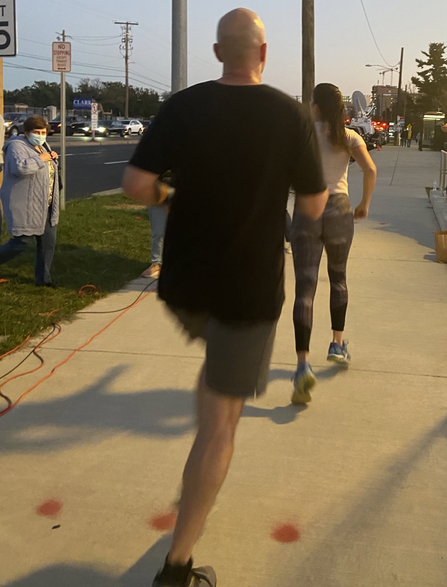 This otherwise attractive couple flipped everyone off as they ran by. To give an idea of the typical local response to Trump in elite Bethesda, Maryland.