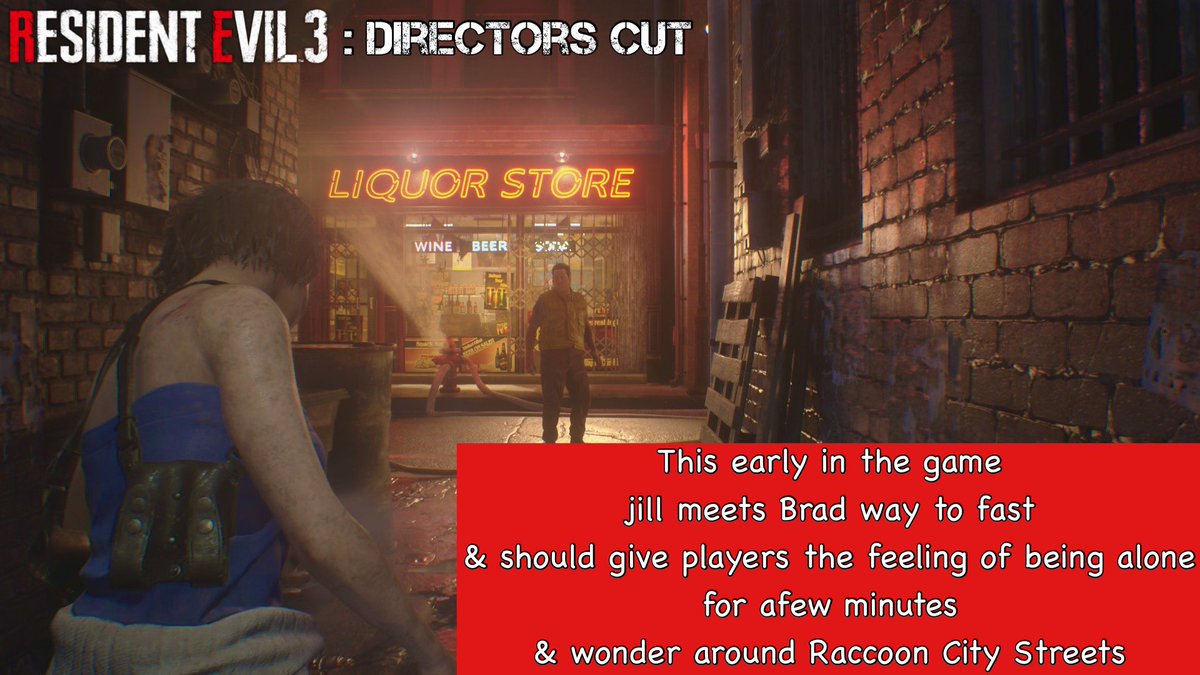  #ResidentEvil3DirectorsCut  #REBHFun  #JillValentine if they decide to do the Directors Cut for Next Gen hopefully this will help them cause remake is great but changing afew things shouldn't be that hard to do.Step 1) The Nightmare Begins.