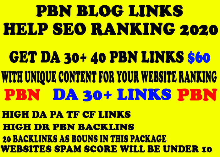 angelinewinnter's tweet image. Get DA 30+ 40 PBN links $60 only. 

All websites DA will be 30+
High DA PA TF Cf Links
Spam Score will be under 10
100% Unique Content

#PBN
#Privateblog 
#SEO
#DigitalMarketingServices 
#Seobacklinks 
#getbacklinks 
#goodbacklinks 
#bestbacklinks 
#offpageSEO