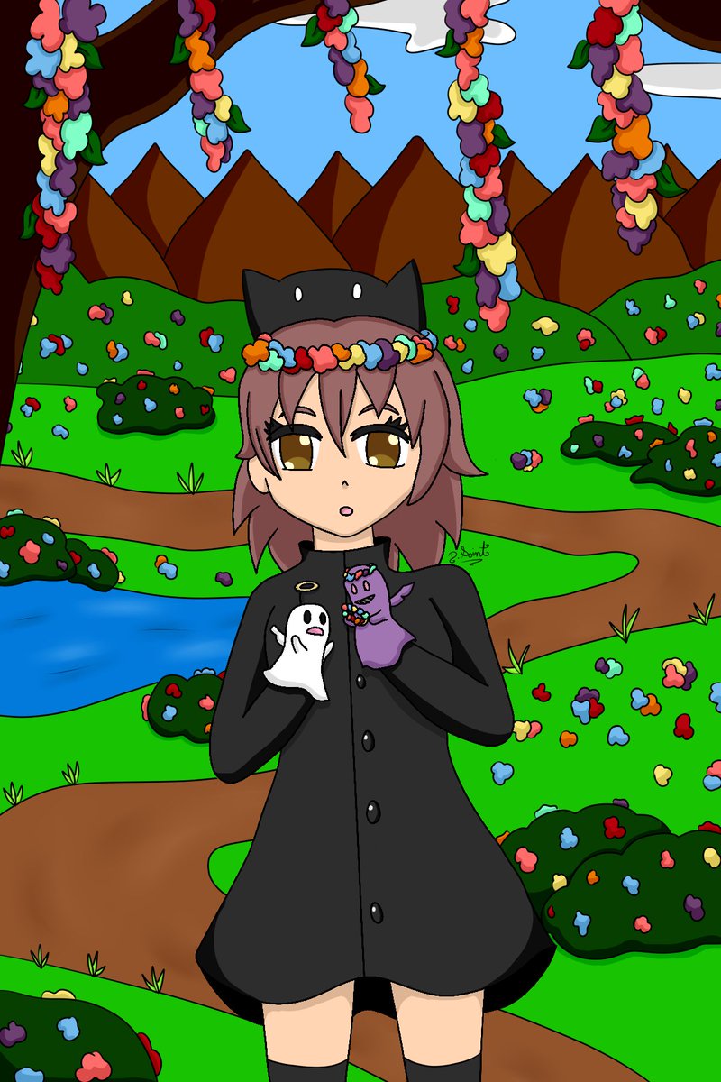 DSaint_DS's tweet photo. Day 3 - Flowers (Yuuki)
#fanart #100orange #100oj #100orangejuice #QPShooting #flowers #puppets #yuuki #angel #devil #landscape #lake #animegirl #animestyle #cute #animecute #digitalart #digitalpainting #digitaldrawing https://t.co/2cW1VG54xK