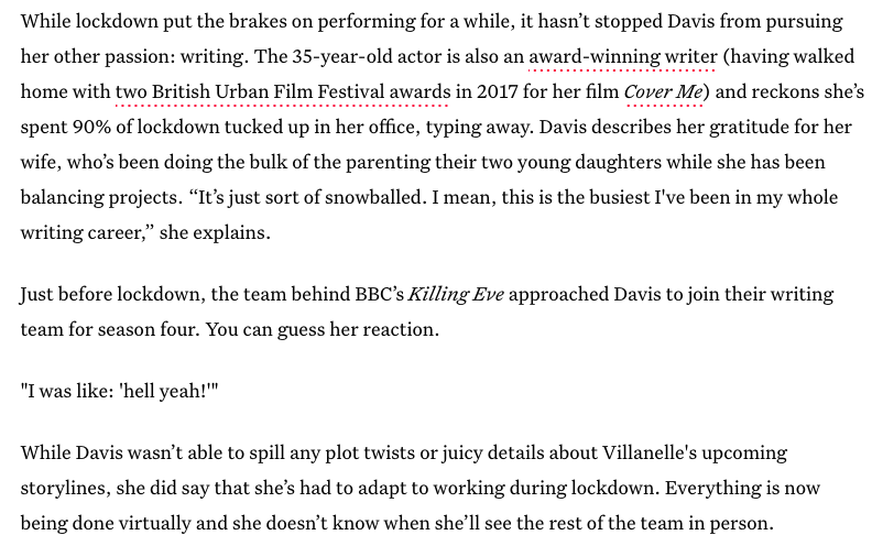 LuvComer's tweet photo. We should be talking more about this. Yay! @killingeve @sidgentlefilms @iSpeakiShare #isisdavis https://t.co/HmjcmzXcxu https://t.co/zzb899PnDT