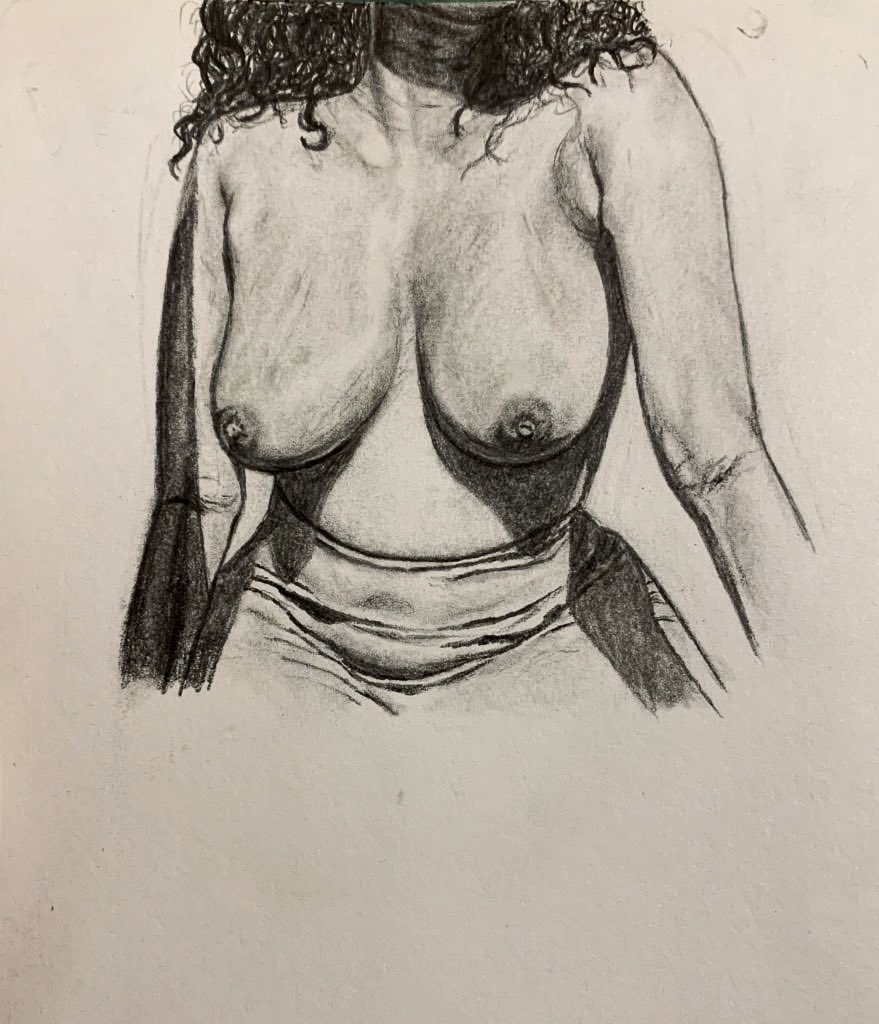 Now my plug I do erotic, nude drawings and custom portraits!!  I’m open for commission now and have prints available on my Etsy;  https://etsy.me/3cYBkms 