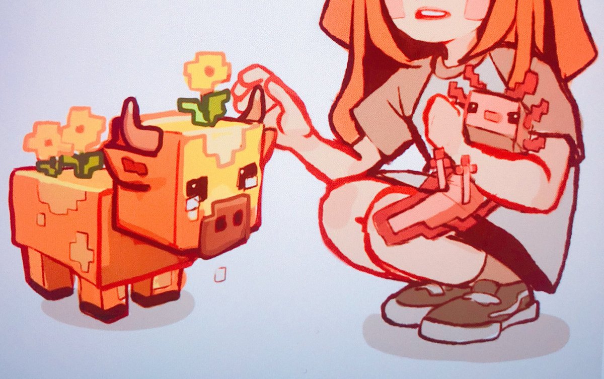 Cyarine's tweet photo. Sorry little guy #MinecraftLive https://t.co/k4sxIVeg53