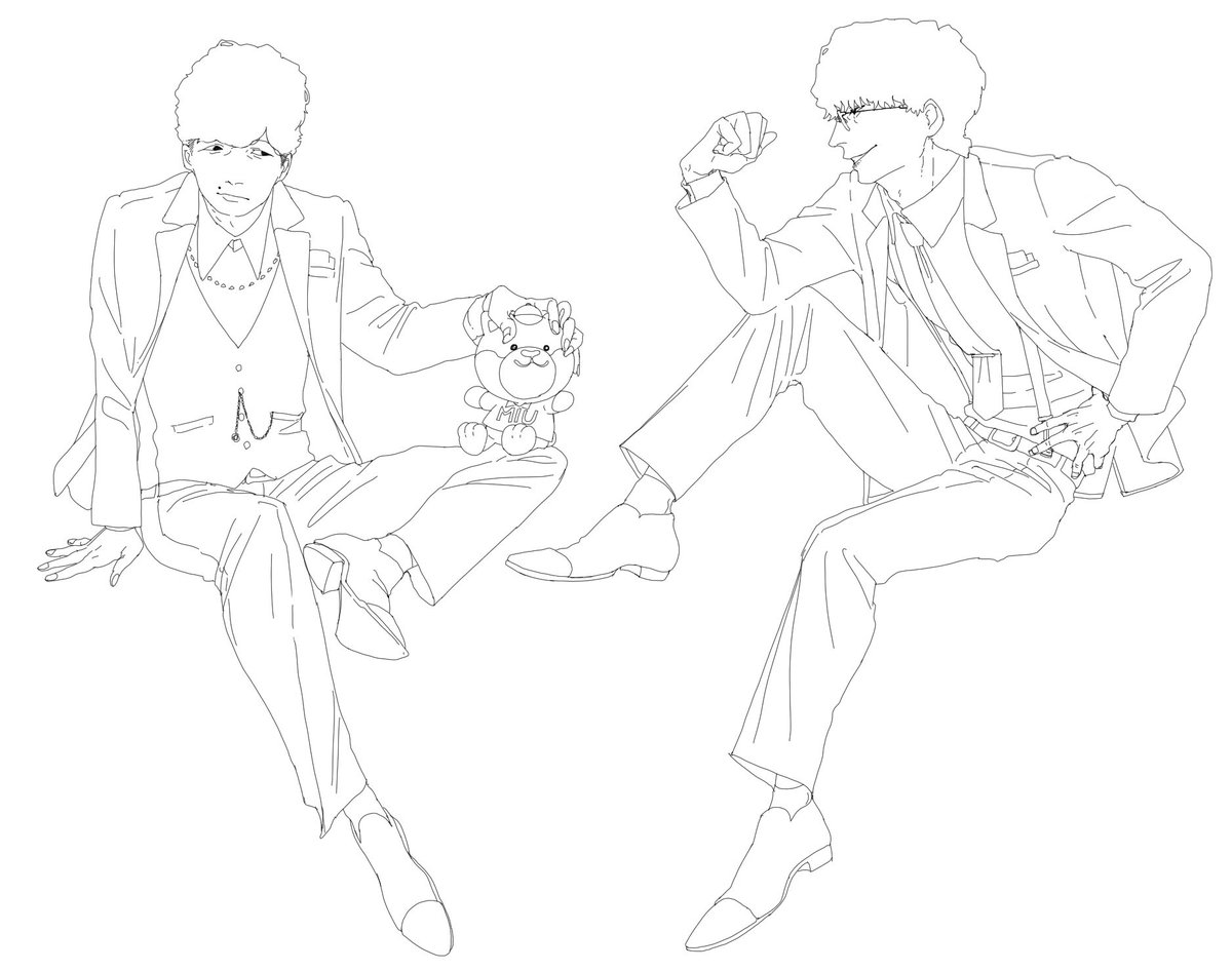 塗り絵です 良かったら遊んでね 1番上に乗算レイヤーで置けばできると思います ぬんの漫画