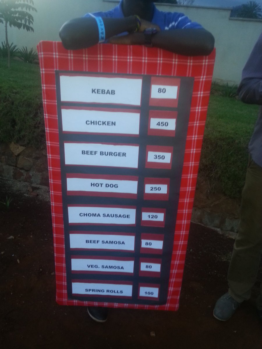 Anyway, this was our Menu (overpriced, I know). But the crowd at Earth Dance traditionally is one that had money. Guys smoke alot of weed so we also knew munchies would hit hard. Quite advanced ey? Masai theme in a hippie event.