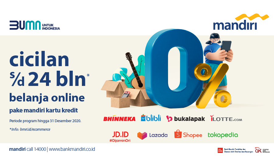 livinpoin's tweet photo. Hai Sahabat keranjang belanja di ecommerce sudah mulai penuh? Sudah klik pembayaran saja, belanja online pake #mandiricard bisa dicicil selama 24 bulan. Tingkatkan terus transaksi mu utk dapat #fiestapoin. Cek info lengkapnya di https://t.co/TigrWX6bQU #mandiripromo https://t.co/E376CLHnFX