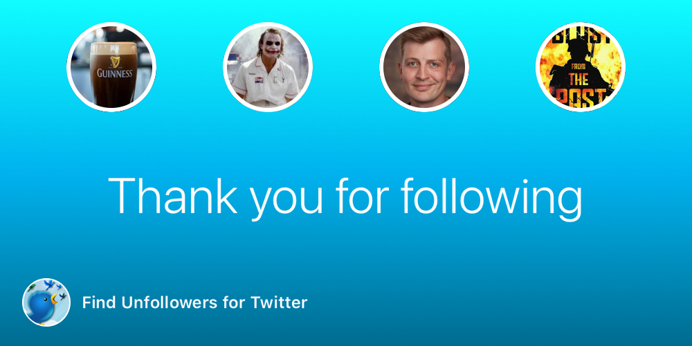 @TonyH091963, @MalcolmHernaman, @ChrisEverettAct, @doranmouse50
Thank you for following!
bit.ly/FindUnfollowers
#findunfollowers #findunfollow #unfollowersapp