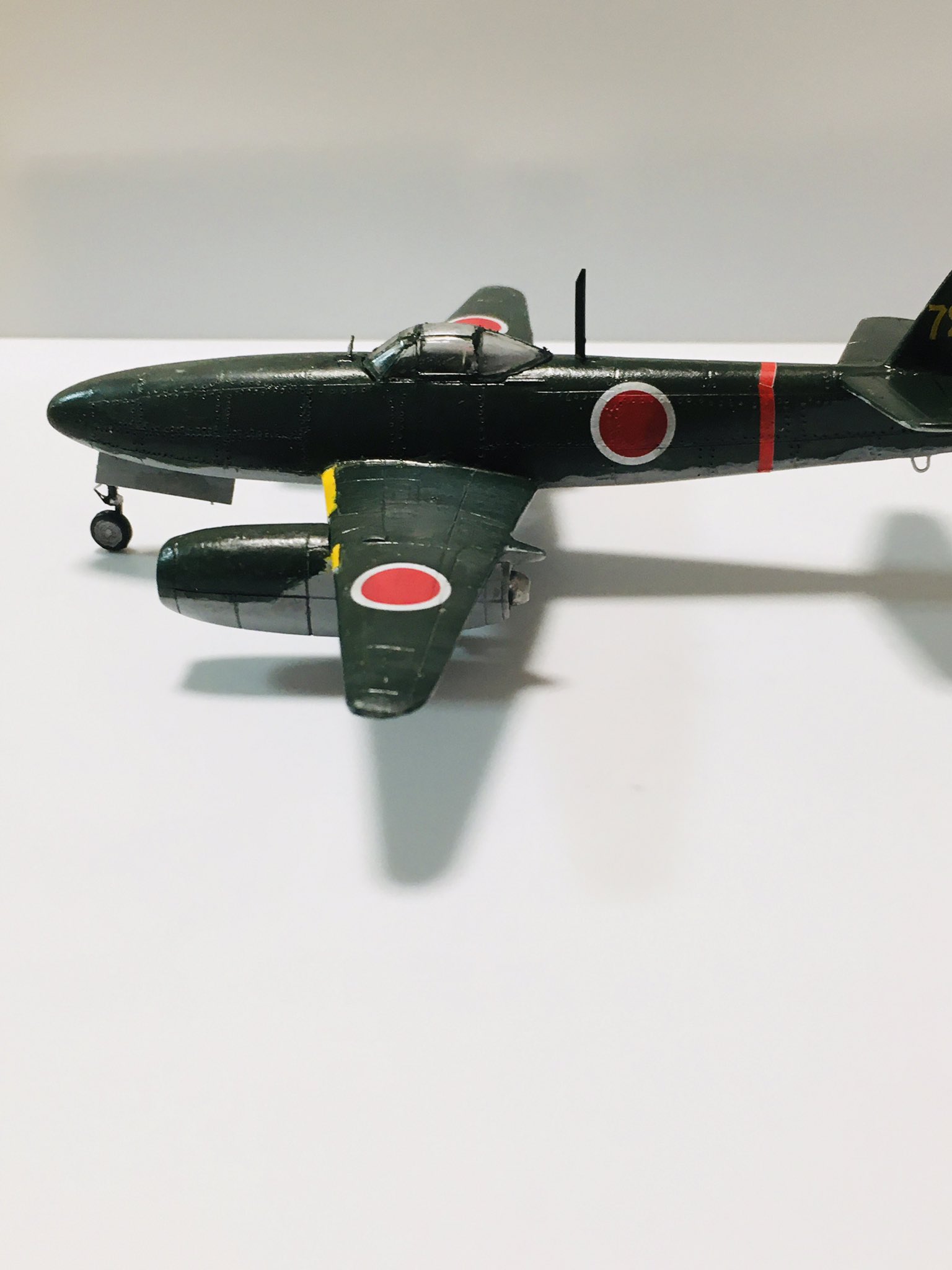 K Ushijima Azmodel 1 72 橘花 完成とします 架空マーキングは 橘花で編成予定だった第724航空隊ということで 微妙な調整が上手くいかず 細部はガタガタなので これも要リベンジキットですね 橘花 試作機 T Co Niygbujj8o Twitter