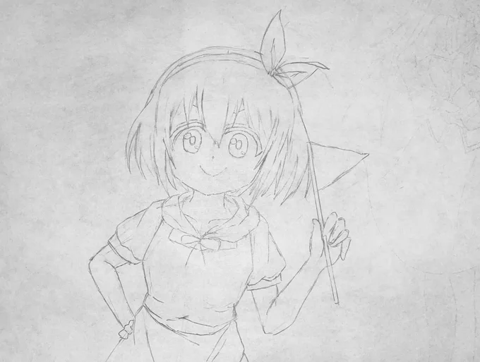 お題箱より
宮沢みかげ「初恋*れ～るとりっぷ」

旗になんて書いてあるかは解読不能でした…

 #イラスト 