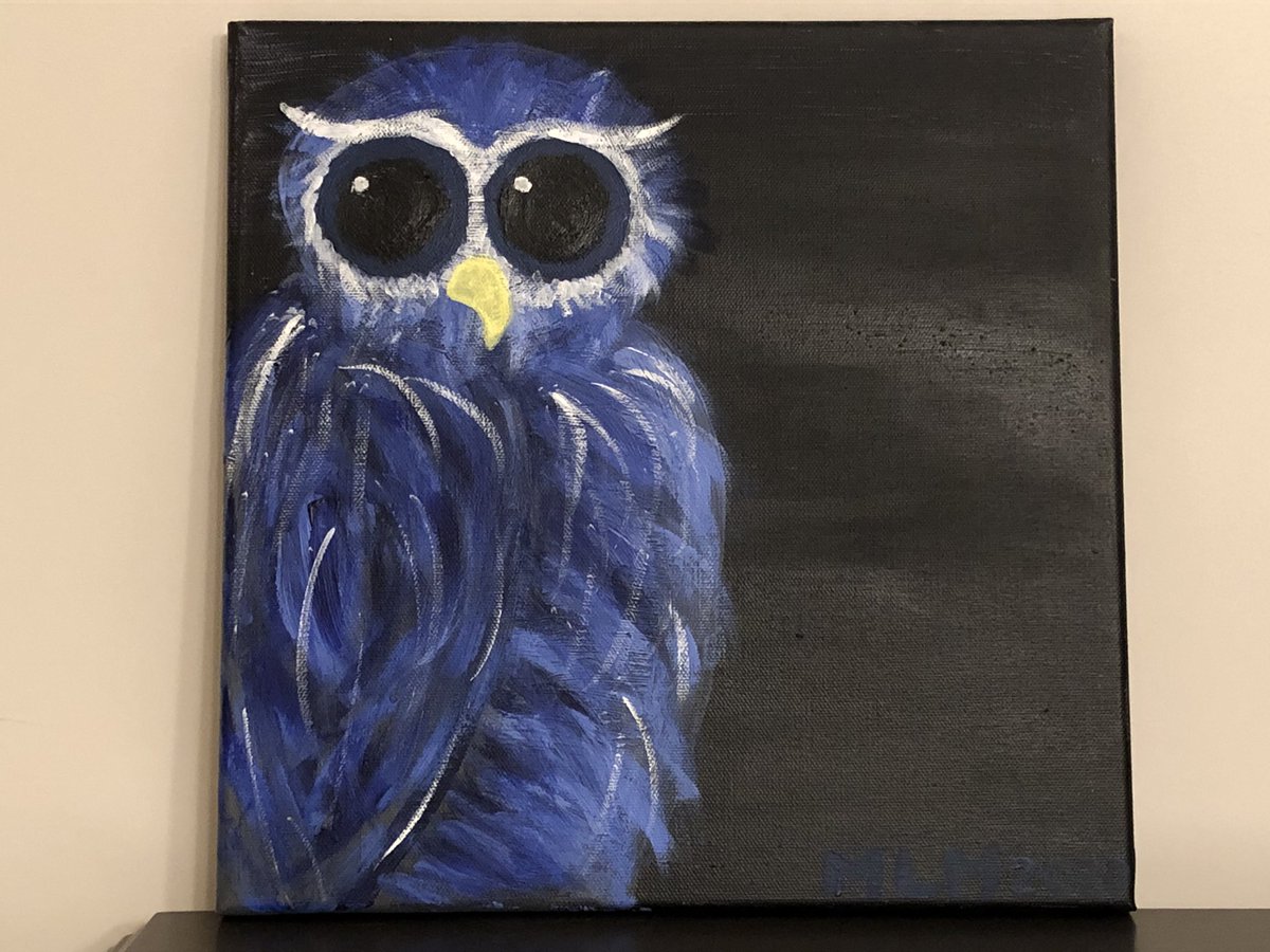 MichelleMacumbe's tweet photo. Fun night painting owls π¦to benefit @RememberBetty π. Thank you for joining the chat @dannywood π€© and @theandialbin and @theremixpr for hosting the event!! Also #Thankful @Fan4Life143 got the screenshots since I failed π. #RememberBetty #DannyWood #RemixPR #SipAndPaint https://t.co/31Hk8dnHKg