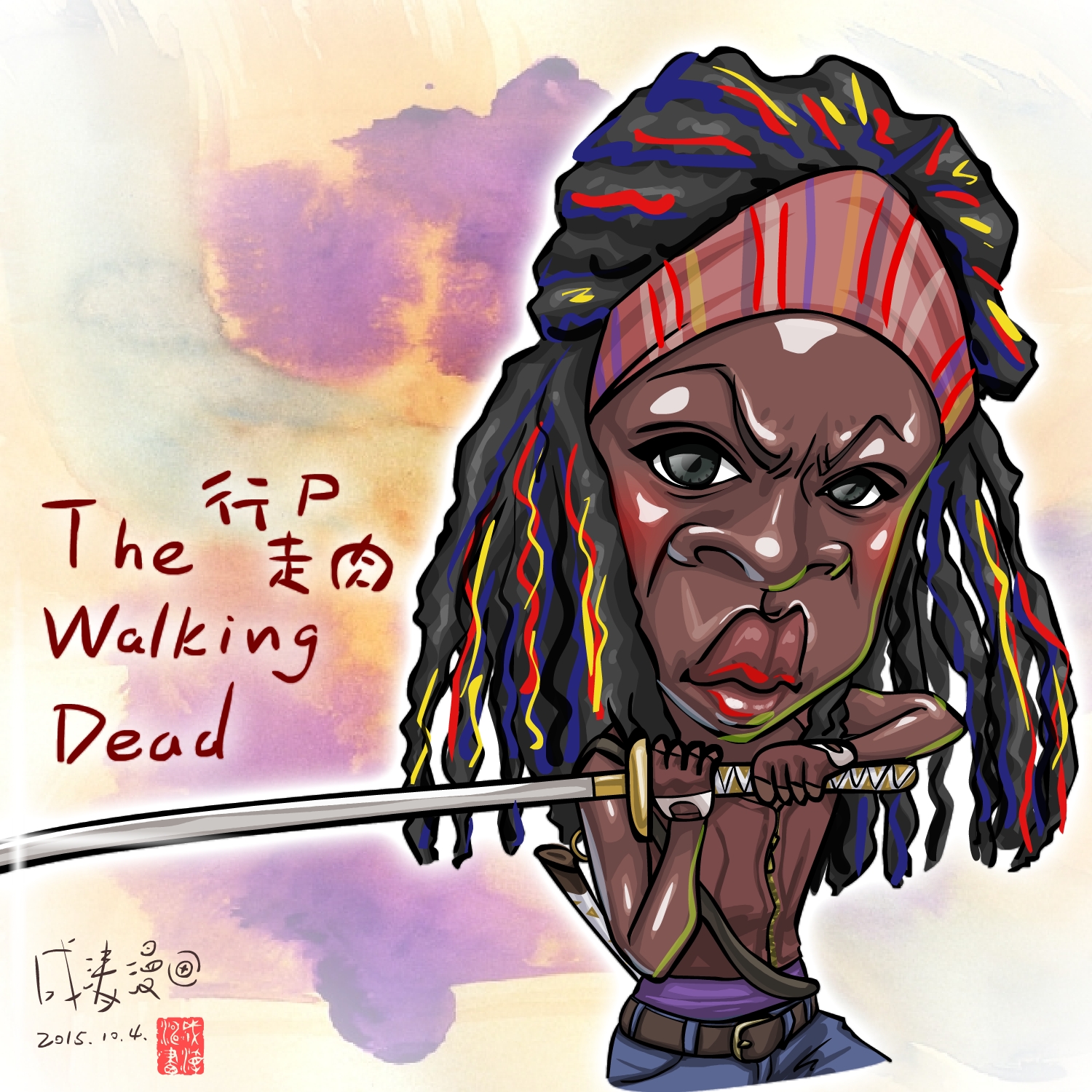 تويتر 成涛漫画cartoon Comic على تويتر The Walking Dead World Beyond 行尸走肉新剧集马上要开播了 10月4号周日 好激动好激动 有木有跟我一样追了十年的 附图是我5年前画的 T Co Tejtnxt055